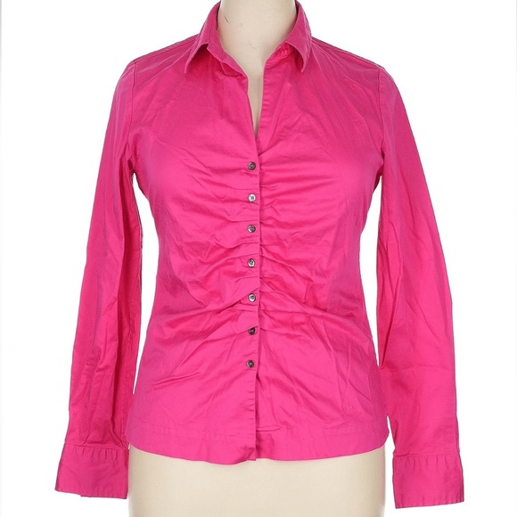Saks Fifth Avenue Black Label Women's Orchid Pink Button-Up Shirt Blouse Size 14 - Picture 1 of 6